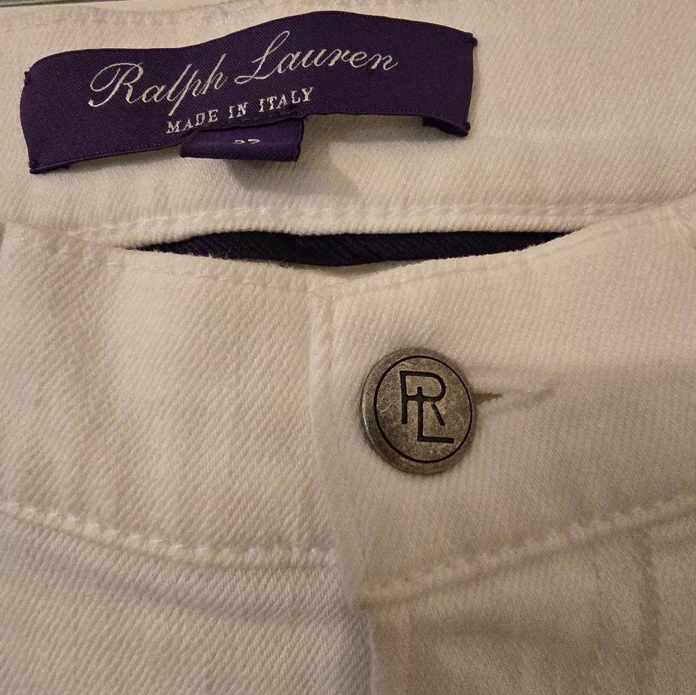 Ralph Lauren Purple Label Women's White Slim Fit Jeans 27 - Picture 3 of 9